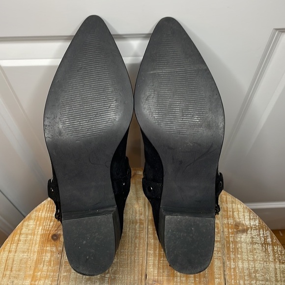 Carlos by Carlos Santana Pointer Toe Block Heel Ankle Booties Black Size 7 - Picture 7 of 10
